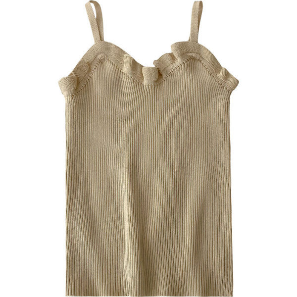 Maieu casual dama - cu decolteu spitz si bretele subtiri