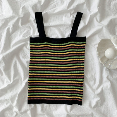 Maiou de damă în dungi model nou, cu decolteu pătrat