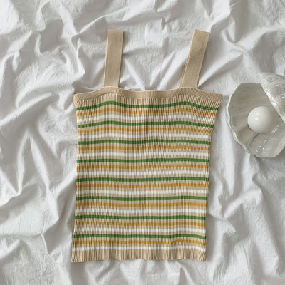 Maiou de damă în dungi model nou, cu decolteu pătrat