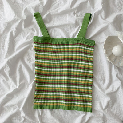 Maiou de damă în dungi model nou, cu decolteu pătrat