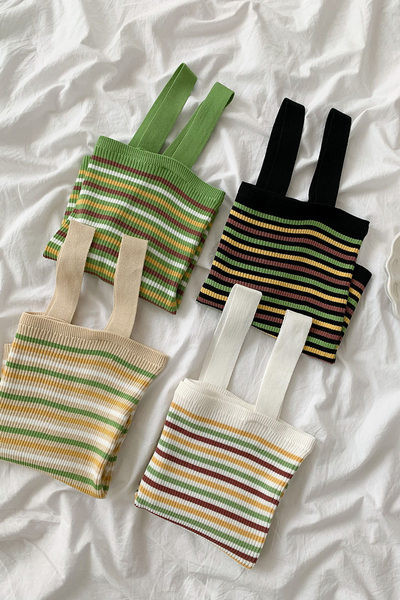 Maiou de damă în dungi model nou, cu decolteu pătrat