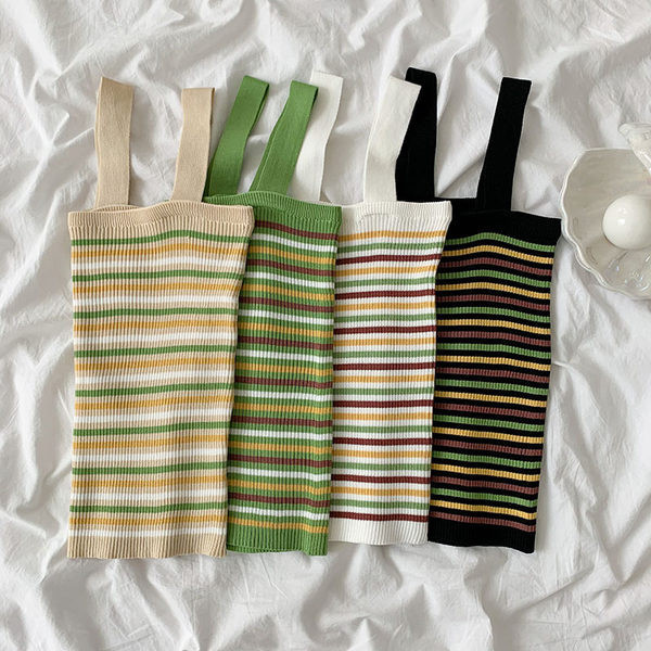 Maiou de damă în dungi model nou, cu decolteu pătrat