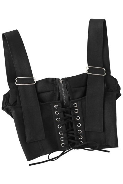 Dámsky krátky korzet so zaväzovaním a nastaviteľnými ramienkami