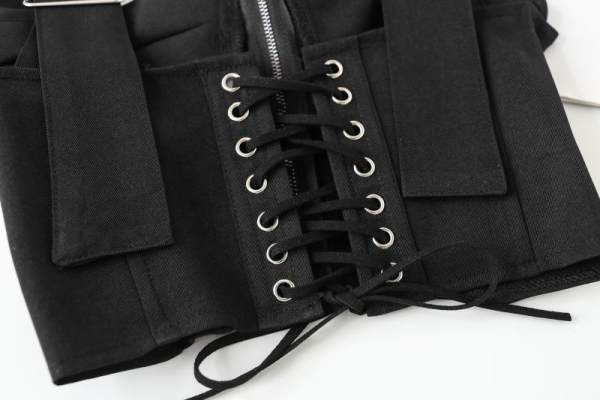 Dámsky krátky korzet so zaväzovaním a nastaviteľnými ramienkami