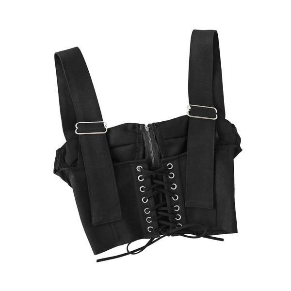 Dámsky krátky korzet so zaväzovaním a nastaviteľnými ramienkami