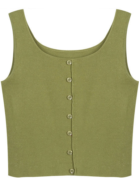 Top de damă elastic cu nasturi