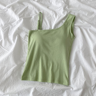 Μοντέρνο γυναικείο φανελάκι απλό μοντέλο με λεπτό και φαρδύ τιρανάκι