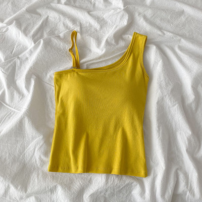 Μοντέρνο γυναικείο φανελάκι απλό μοντέλο με λεπτό και φαρδύ τιρανάκι