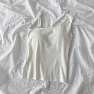 Μοντέρνο γυναικείο φανελάκι απλό μοντέλο με λεπτό και φαρδύ τιρανάκι