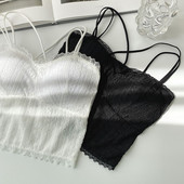 Maieu modern de dama cu bretele subtiri - stil retro culoare alb si negru