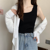 Γυναικείο καθημερινό αμάνικο με λεπτά τιραντάκια με τετράγωνη λαιμόκοψη σε διάφορα χρώματα