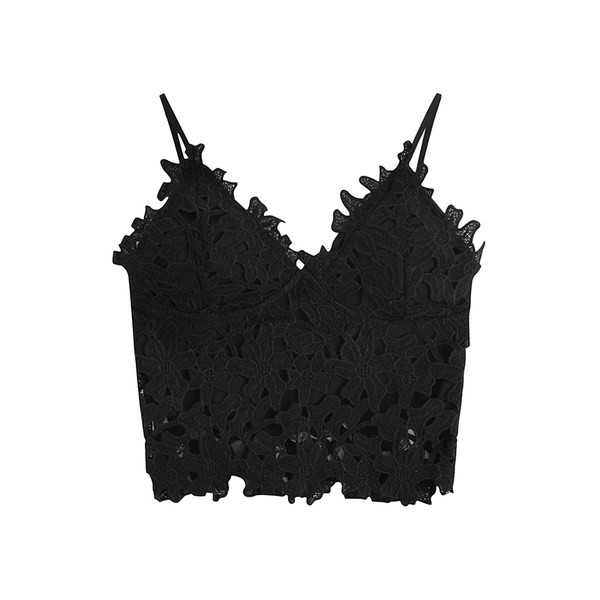 Trumpai prigludusi nėriniuota krūtinė