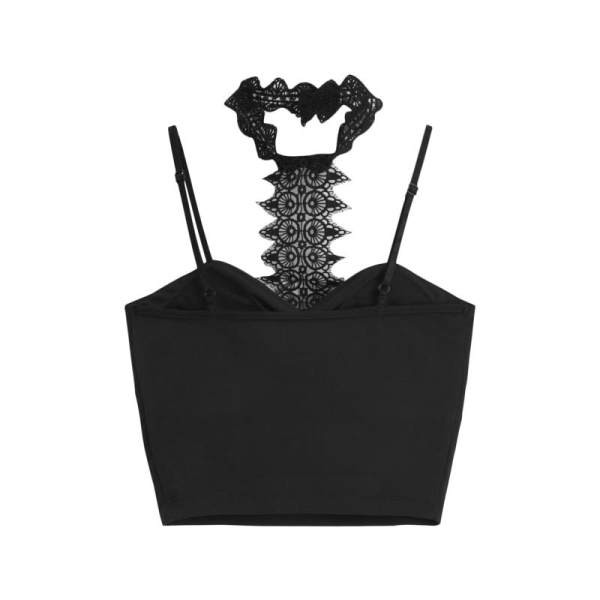 Bustiera scurta cu dantela si captuseala