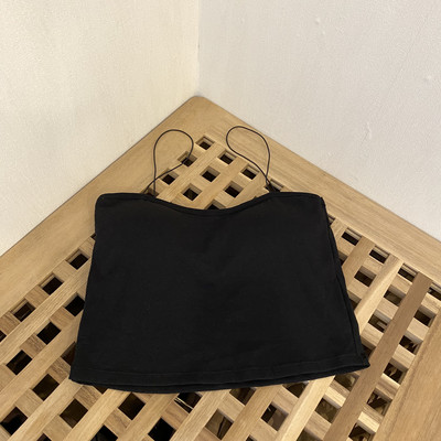 Γυναικεία κοντή αμάνικι μπλούζα με λεπτά τιραντάκια - πέντε χρώματα