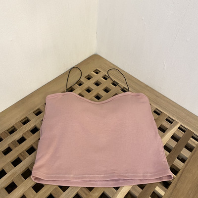 Γυναικεία κοντή αμάνικι μπλούζα με λεπτά τιραντάκια - πέντε χρώματα