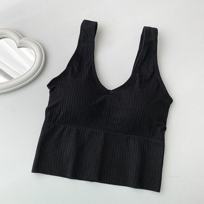 Μοντέρνα γυναικεία αμάνικι μπλούζα με ντεκολτέ  - κλασικό μοντέλο