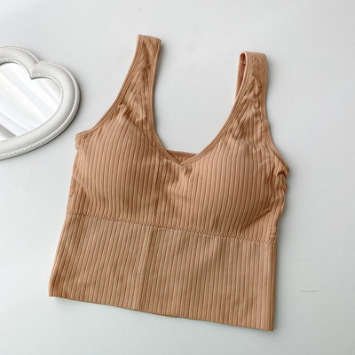 Μοντέρνα γυναικεία αμάνικι μπλούζα με ντεκολτέ  - κλασικό μοντέλο