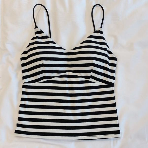 Maieu de zi cu dungi pentru femei, cu bretele subțiri