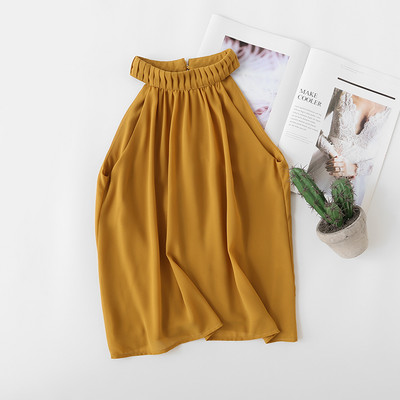 Γυναικείο καθημερινό αμάνικο με λεπτά τιραντάκια με λαιμόκοψη