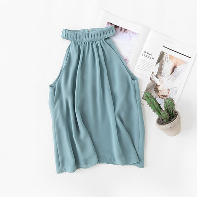 Γυναικείο καθημερινό αμάνικο με λεπτά τιραντάκια με λαιμόκοψη