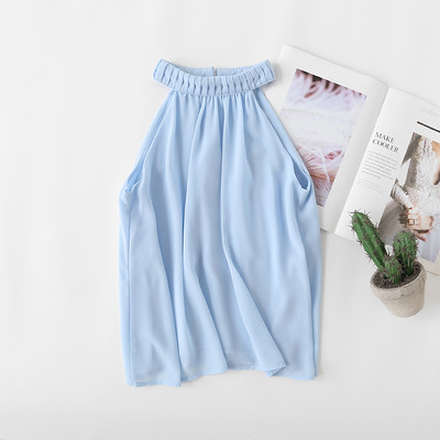 Γυναικείο καθημερινό αμάνικο με λεπτά τιραντάκια με λαιμόκοψη