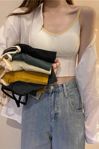 Bustiera sport de dama cu bretele subtiri