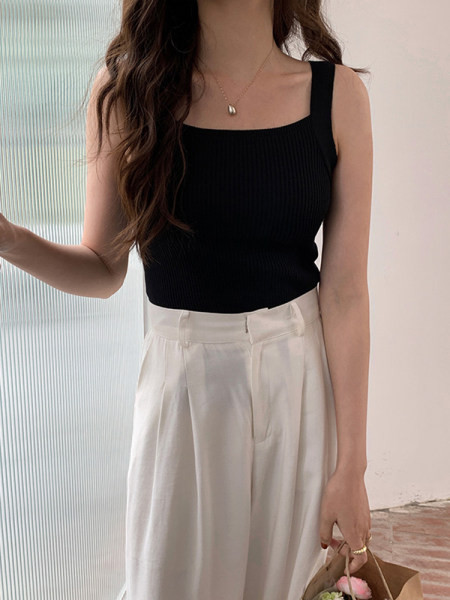 Maieu de damă cu model uni tricotat subțire