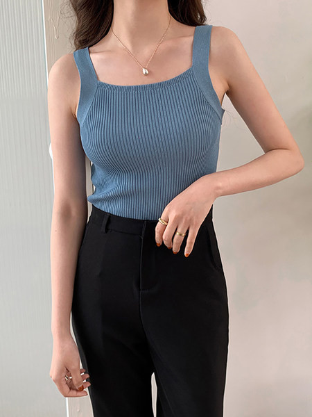 Maieu de damă cu model uni tricotat subțire