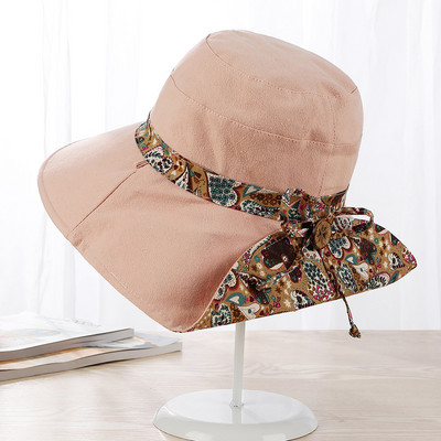 Palarie de vara dama cu franjuri si legatura de culoare