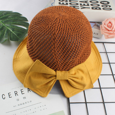 Pălărie de paie pentru femei cu panglică