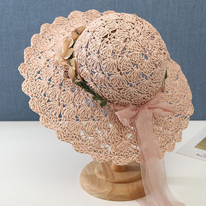 Καλοκαιρινό ψάθινο καπέλο με κορδόνια - διάφορα μοντέλα