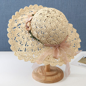 Καλοκαιρινό ψάθινο καπέλο με κορδόνια - διάφορα μοντέλα