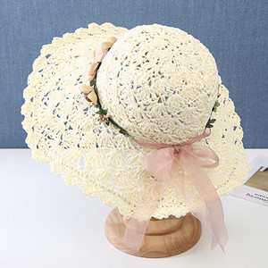 Καλοκαιρινό ψάθινο καπέλο με κορδόνια - διάφορα μοντέλα