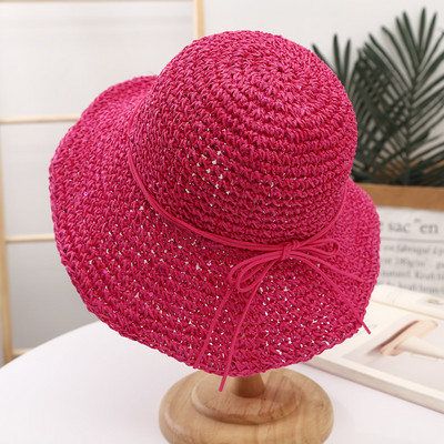 Καλοκαιρινό ψάθινο καπέλο με κορδόνια - διάφορα μοντέλα