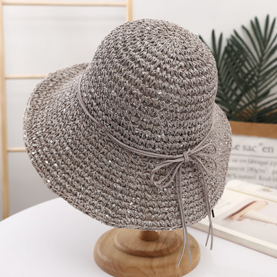 Καλοκαιρινό ψάθινο καπέλο με κορδόνια - διάφορα μοντέλα