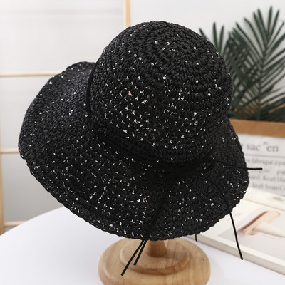 Καλοκαιρινό ψάθινο καπέλο με κορδόνια - διάφορα μοντέλα