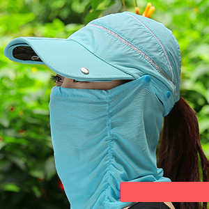 Palarie de dama model nou cu vizor si esarfa de soare