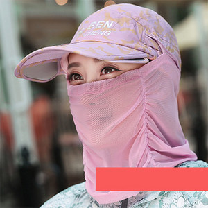 Palarie de dama model nou cu vizor si esarfa de soare