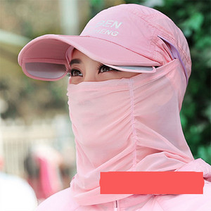 Palarie de dama model nou cu vizor si esarfa de soare