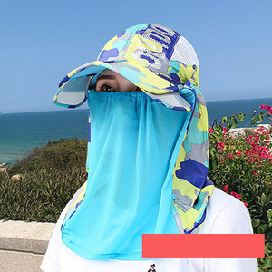 Palarie de dama model nou cu vizor si esarfa de soare