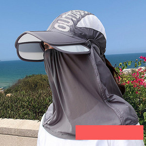 Palarie de dama model nou cu vizor si esarfa de soare