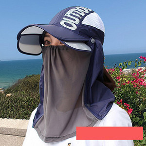 Palarie de dama model nou cu vizor si esarfa de soare