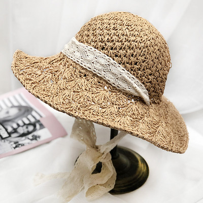 Palarie de plaja de vara cu panglica - multe modele