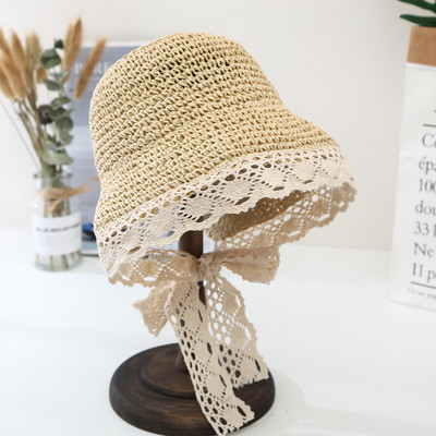 Palarie de plaja de vara cu panglica - multe modele