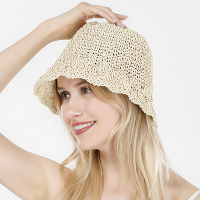 Palarie de plaja de vara cu panglica - multe modele