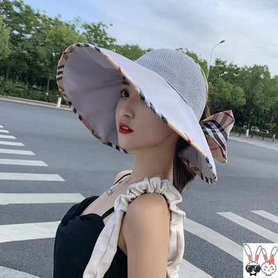 Palarie de vara dama cu franjuri si panglica