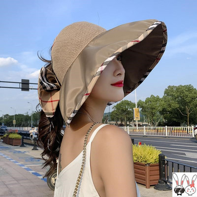 Palarie de vara dama cu franjuri si panglica