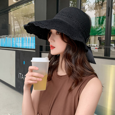 Μοντέρνο γυναικείο καπέλο με κορδέλα-δύο μοντέλα