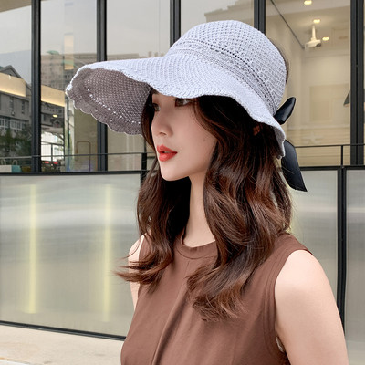 Μοντέρνο γυναικείο καπέλο με κορδέλα-δύο μοντέλα