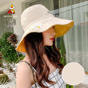 Pălărie de pescuit de damă modernă cu broderie - două modele